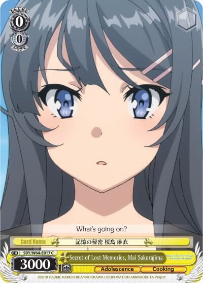 Secret of Lost Memories, Mai Sakurajima, Rascal Does Not Dream of Bunny Girl Senpai SBY/W64-E017 C