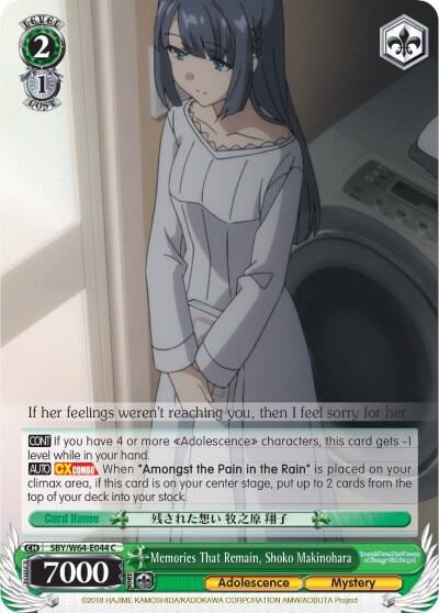 Memories That Remain, Shoko Makinohara, Rascal Does Not Dream of Bunny Girl Senpai SBY/W64-E044 C