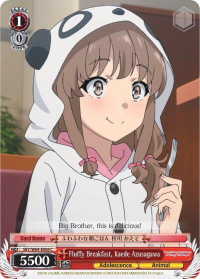 Fluffy Breakfast, Kaede Azusagawa, Rascal Does Not Dream of Bunny Girl Senpai SBY/W64-E068 C
