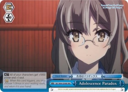 Adolescence Paradox (RRR), Rascal Does Not Dream of Bunny Girl Senpai SBY/W64-E098R RRR