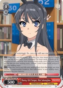Bunny Girl Senpai, Mai Sakurajima, Rascal Does Not Dream of Bunny Girl Senpai SBY/W64-E051 RR