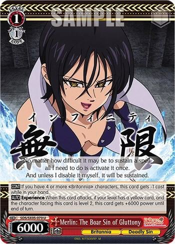 Merlin: The Boar Sin of Gluttony, The Seven Deadly Sins: Revival of The Commandments SDS/SX05-070 U