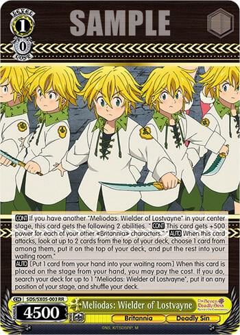 Meliodas: Wielder of Lostvayne, The Seven Deadly Sins: Revival of The Commandments SDS/SX05-003 RR