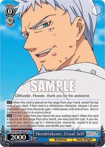 Hendrickson: Usual Self (SR), The Seven Deadly Sins: Revival of The Commandments SDS/SX05-083S SR