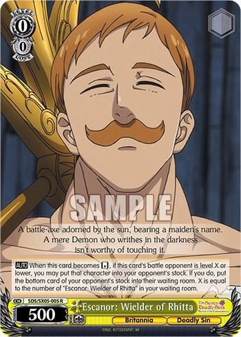Escanor: Wielder of Rhitta, The Seven Deadly Sins: Revival of The Commandments SDS/SX05-005 R