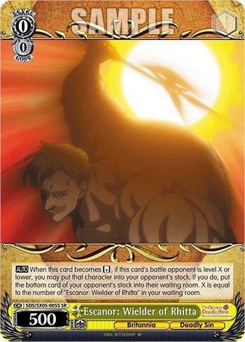 Escanor: Wielder of Rhitta (SR), The Seven Deadly Sins: Revival of The Commandments SDS/SX05-005S SR