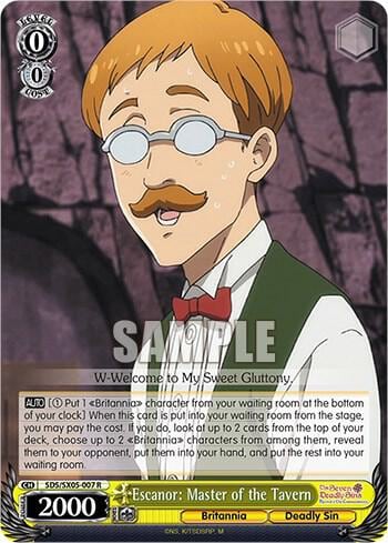 Escanor: Master of the Tavern, The Seven Deadly Sins: Revival of The Commandments SDS/SX05-007 R