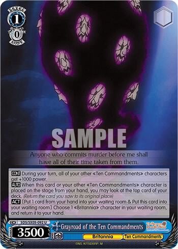 Grayroad of the Ten Commandments, The Seven Deadly Sins: Revival of The Commandments SDS/SX05-092 U