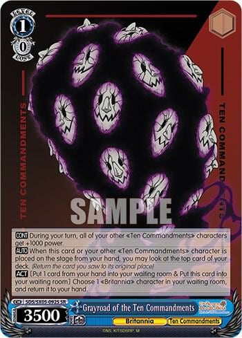 Grayroad of the Ten Commandments (SR), The Seven Deadly Sins: Revival of The Commandments SDS/SX05-092S SR