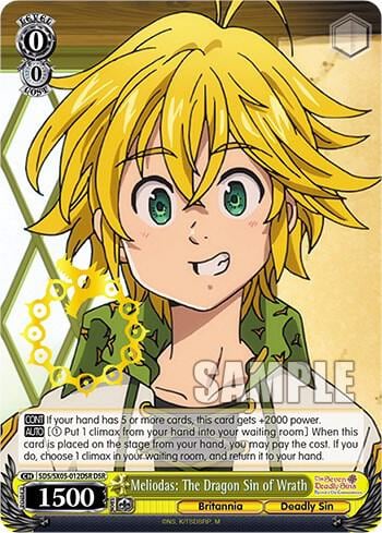 Meliodas: The Dragon Sin of Wrath (DSR), The Seven Deadly Sins: Revival of The Commandments SDS/SX05-012DSR DSR