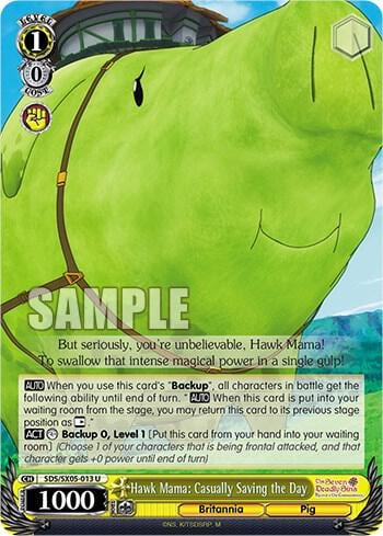 Hawk Mama: Casually Saving the Day, The Seven Deadly Sins: Revival of The Commandments SDS/SX05-013 U