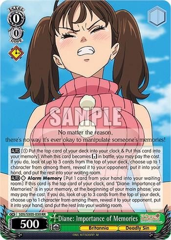 Diane: Importance of Memories, The Seven Deadly Sins: Revival of The Commandments SDS/SX05-030 RR