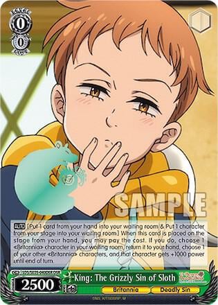 King: The Grizzly Sin of Sloth (DSR), The Seven Deadly Sins: Revival of The Commandments SDS/SX05-040DSR DSR