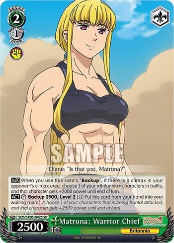 Matrona: Warrior Chief (SR), The Seven Deadly Sins: Revival of The Commandments SDS/SX05-042S SR