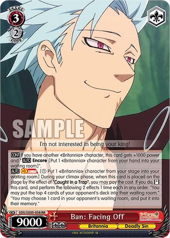 Ban: Facing Off, The Seven Deadly Sins: Revival of The Commandments SDS/SX05-058 RR