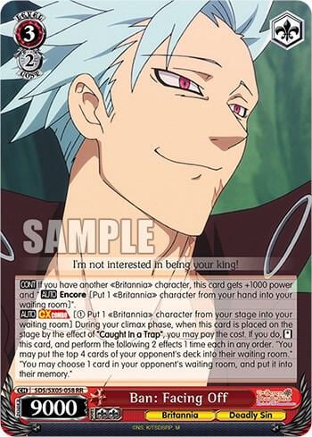 Ban: Facing Off, The Seven Deadly Sins: Revival of The Commandments SDS/SX05-058 RR