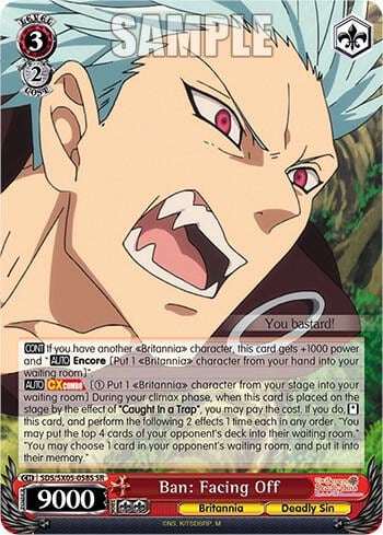 Ban: Facing Off (SR), The Seven Deadly Sins: Revival of The Commandments SDS/SX05-058S SR