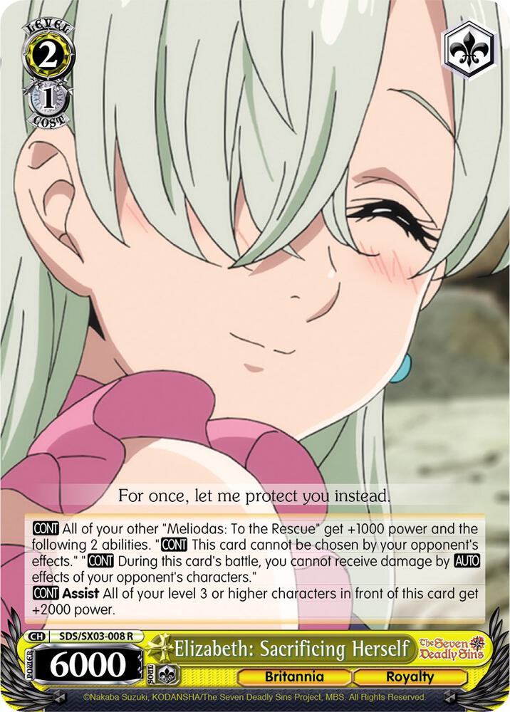 Elizabeth: Sacrificing Herself, The Seven Deadly Sins SDS/SX03-008 R