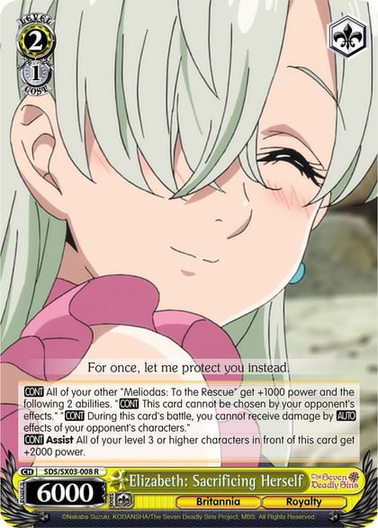 Elizabeth: Sacrificing Herself, The Seven Deadly Sins SDS/SX03-008 R