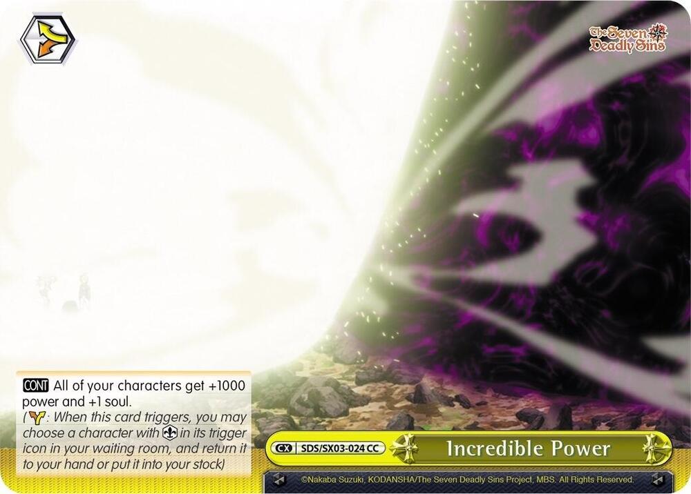 Incredible Power, The Seven Deadly Sins SDS/SX03-024 CC