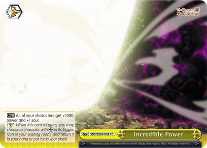 Incredible Power, The Seven Deadly Sins SDS/SX03-024 CC