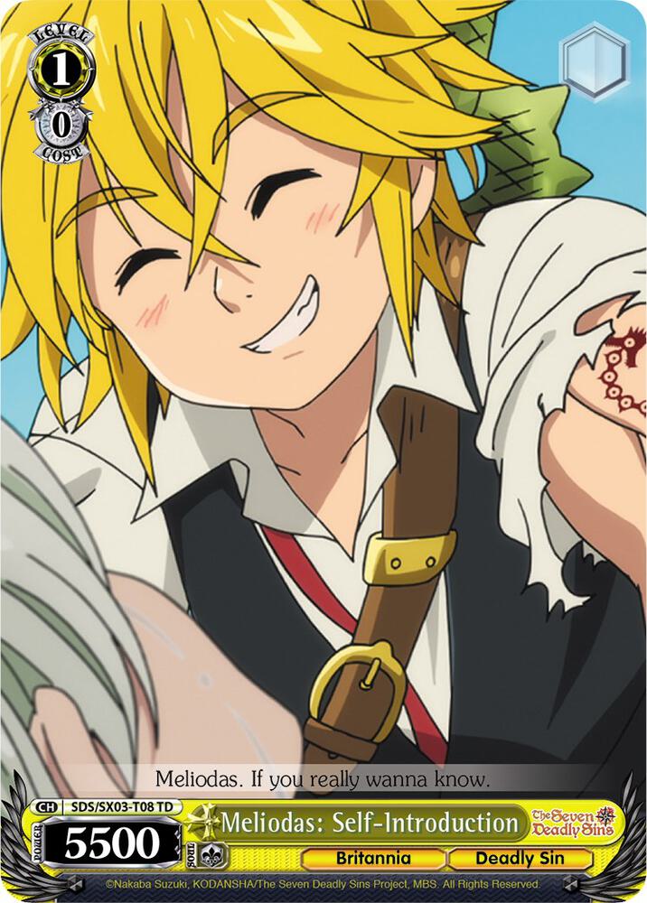 Meliodas: Self-Introduction, The Seven Deadly Sins SDS/SX03-T08 TD