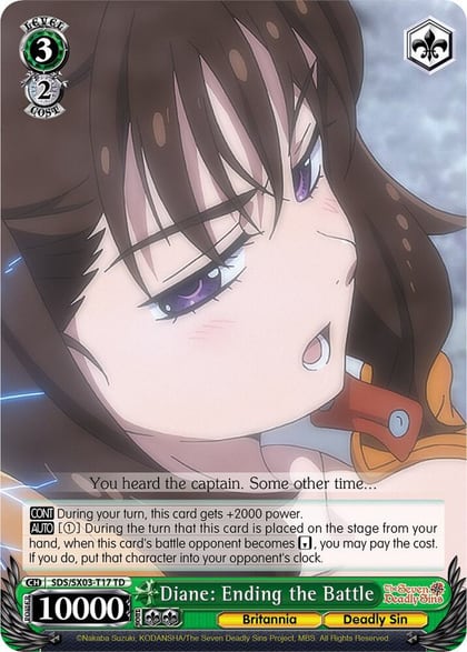 Diane: Ending the Battle, The Seven Deadly Sins SDS/SX03-T17 TD