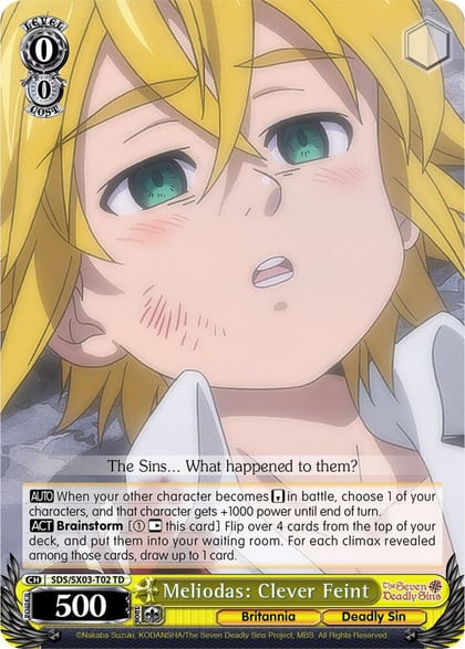 Meliodas: Clever Feint, The Seven Deadly Sins SDS/SX03-T02 TD