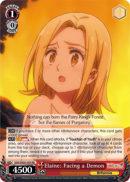 Elaine: Facing a Demon, The Seven Deadly Sins SDS/SX03-055 RR