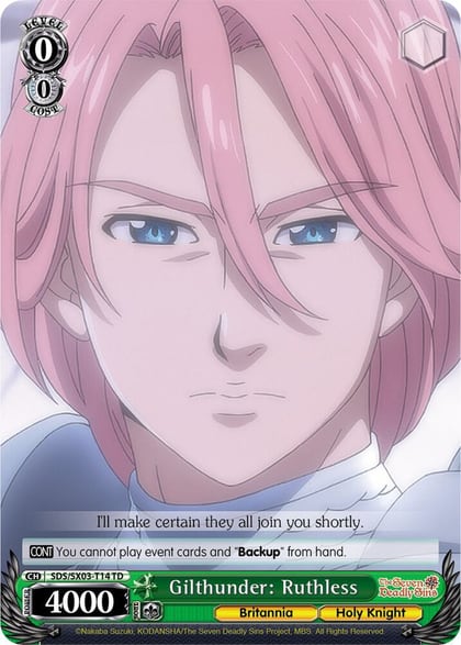Gilthunder: Ruthless, The Seven Deadly Sins SDS/SX03-T14 TD