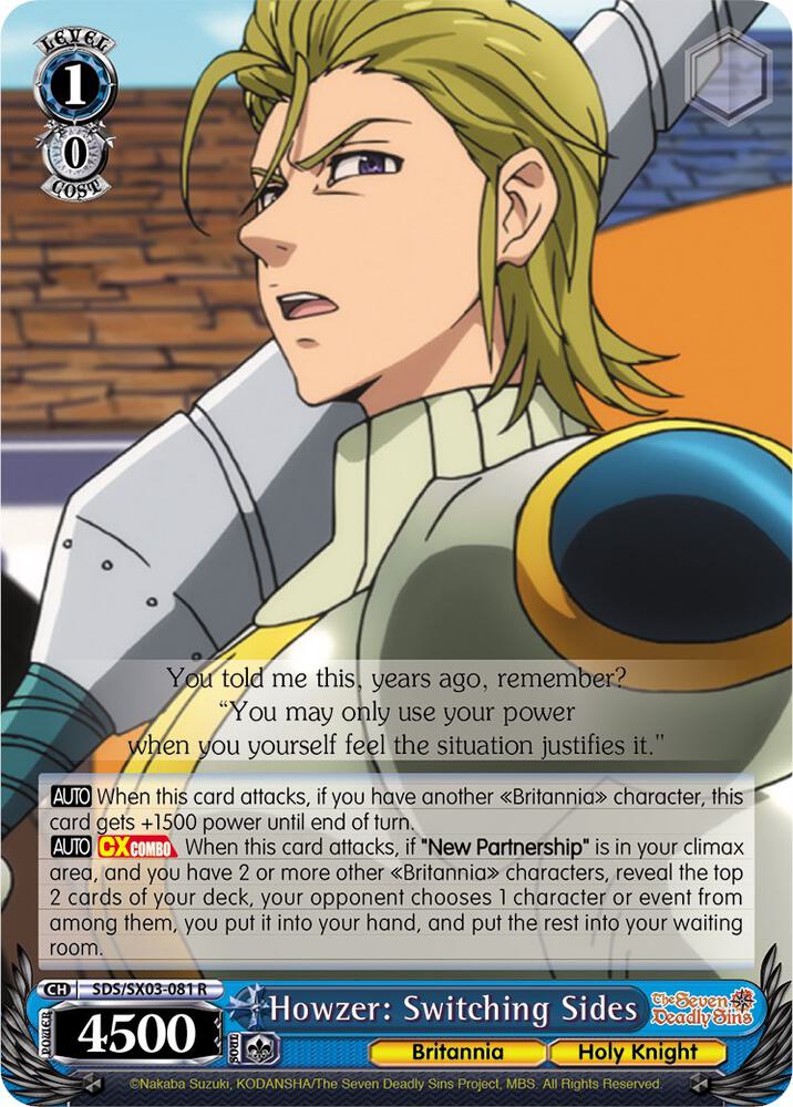 Howzer: Switching Sides, The Seven Deadly Sins SDS/SX03-081 R