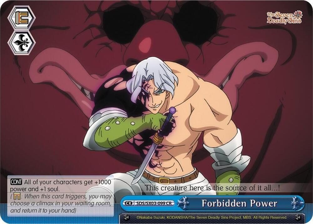 Forbidden Power, The Seven Deadly Sins SDS/SX03-099 CR