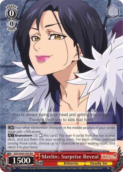 Merlin: Surprise Reveal, The Seven Deadly Sins SDS/SX03-053 RR