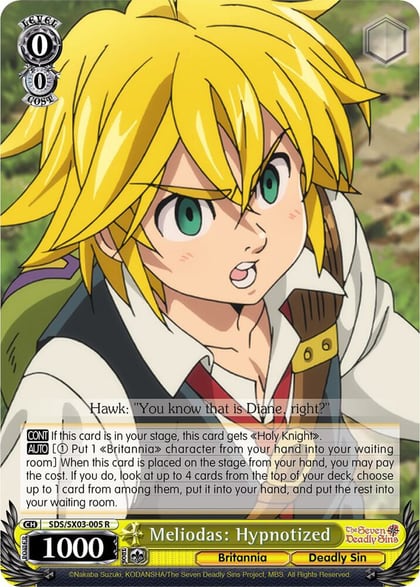 Meliodas: Hypnotized, The Seven Deadly Sins SDS/SX03-005 R