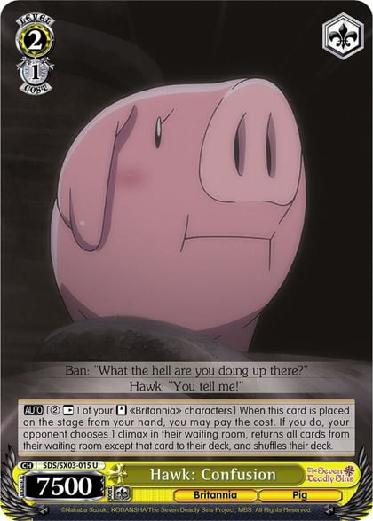 Hawk: Confusion, The Seven Deadly Sins SDS/SX03-015 U