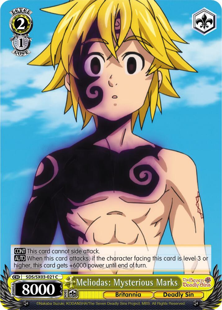 Meliodas: Mysterious Marks, The Seven Deadly Sins SDS/SX03-021 C