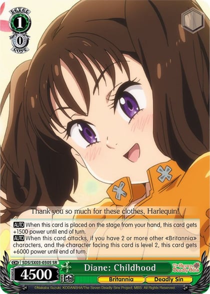 Diane: Childhood (SR), The Seven Deadly Sins SDS/SX03-030S SR