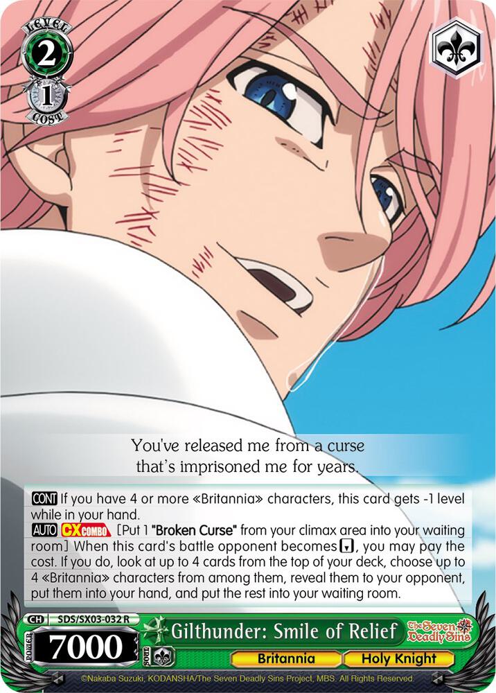 Gilthunder: Smile of Relief, The Seven Deadly Sins SDS/SX03-032 R