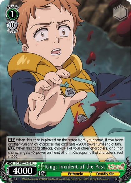 King: Incident of the Past, The Seven Deadly Sins SDS/SX03-037 U