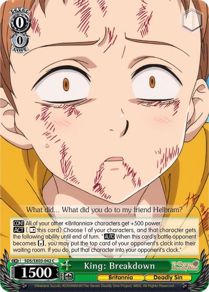 King: Breakdown, The Seven Deadly Sins SDS/SX03-042 C