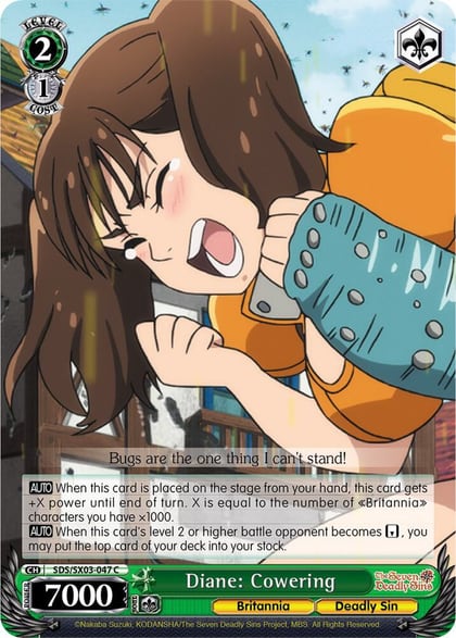 Diane: Cowering, The Seven Deadly Sins SDS/SX03-047 C