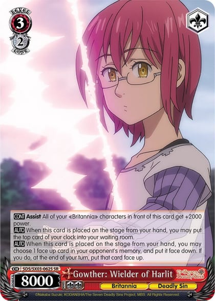 Gowther: Wielder of Harlit (SR), The Seven Deadly Sins SDS/SX03-062S SR