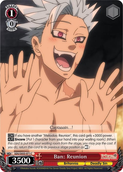 Ban: Reunion, The Seven Deadly Sins SDS/SX03-071 C