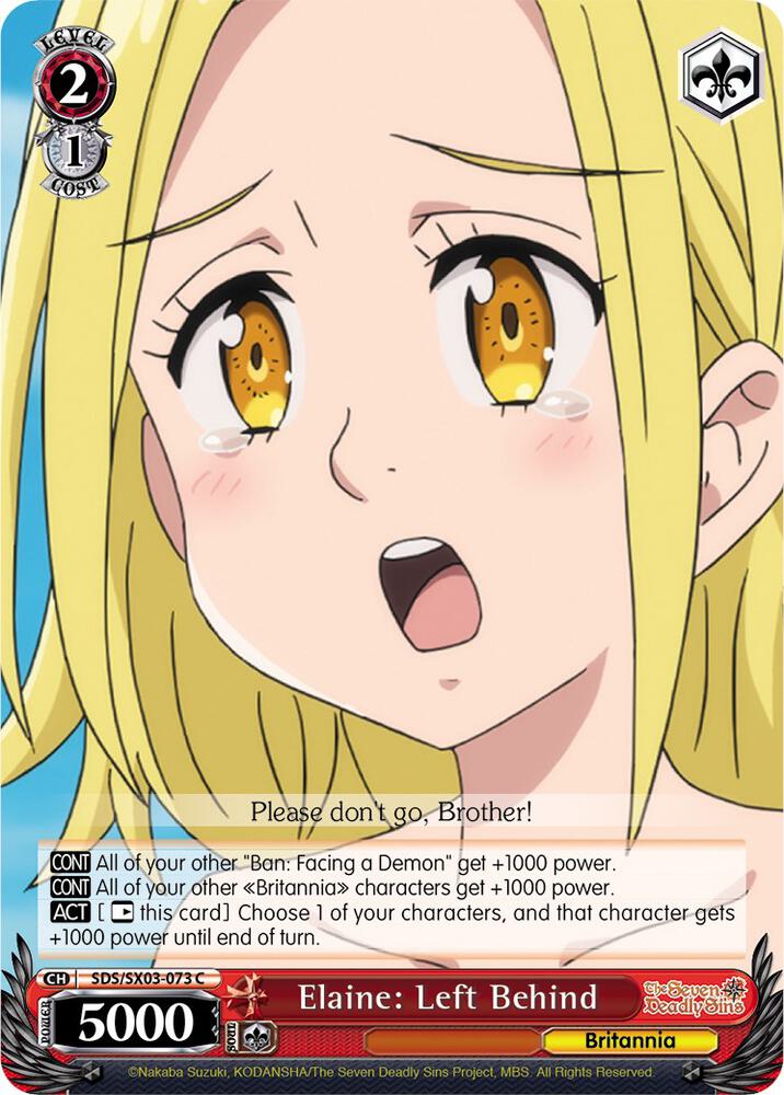 Elaine: Left Behind, The Seven Deadly Sins SDS/SX03-073 C