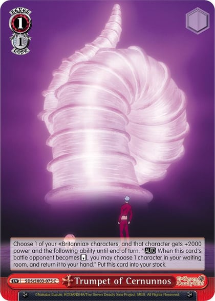Trumpet of Cernunnos, The Seven Deadly Sins SDS/SX03-075 C
