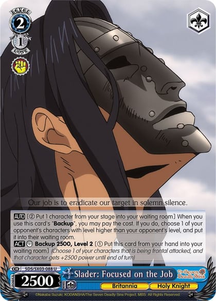 Slader: Focused on the Job, The Seven Deadly Sins SDS/SX03-088 U