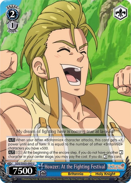 Howzer: At the Fighting Festival, The Seven Deadly Sins SDS/SX03-090 U