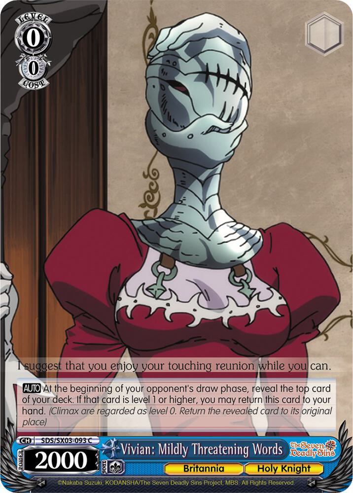 Vivian: Mildly Threatening Words, The Seven Deadly Sins SDS/SX03-093 C