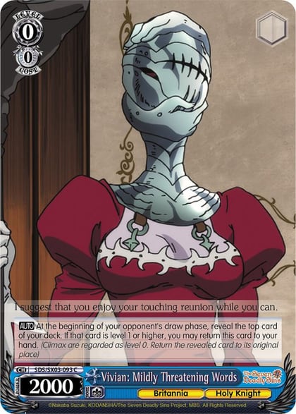 Vivian: Mildly Threatening Words, The Seven Deadly Sins SDS/SX03-093 C