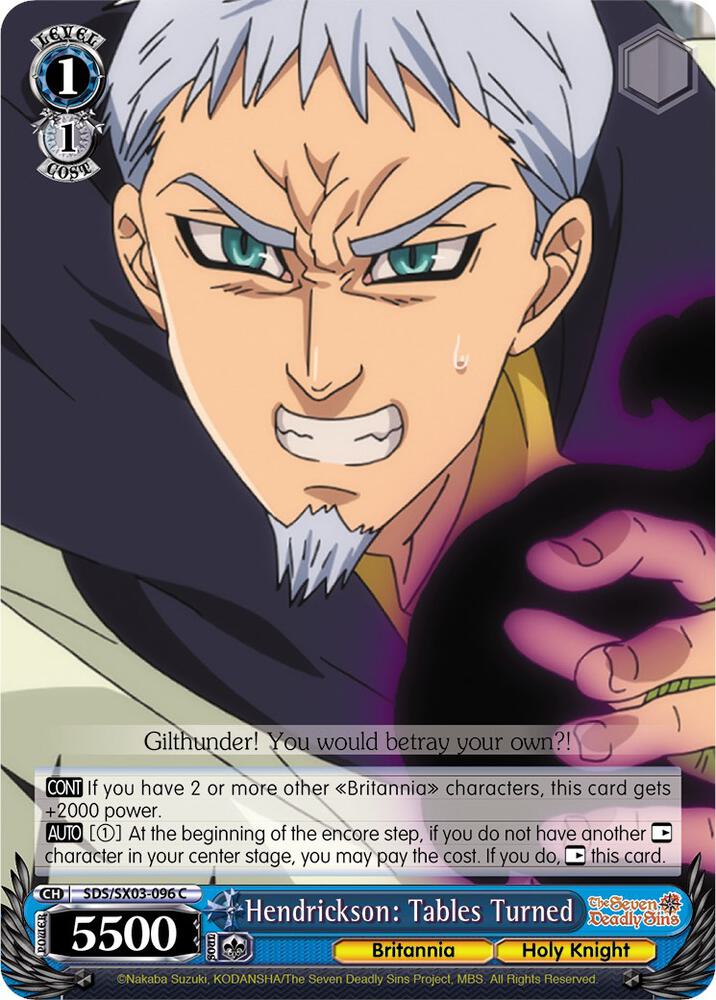 Hendrickson: Tables Turned, The Seven Deadly Sins SDS/SX03-096 C